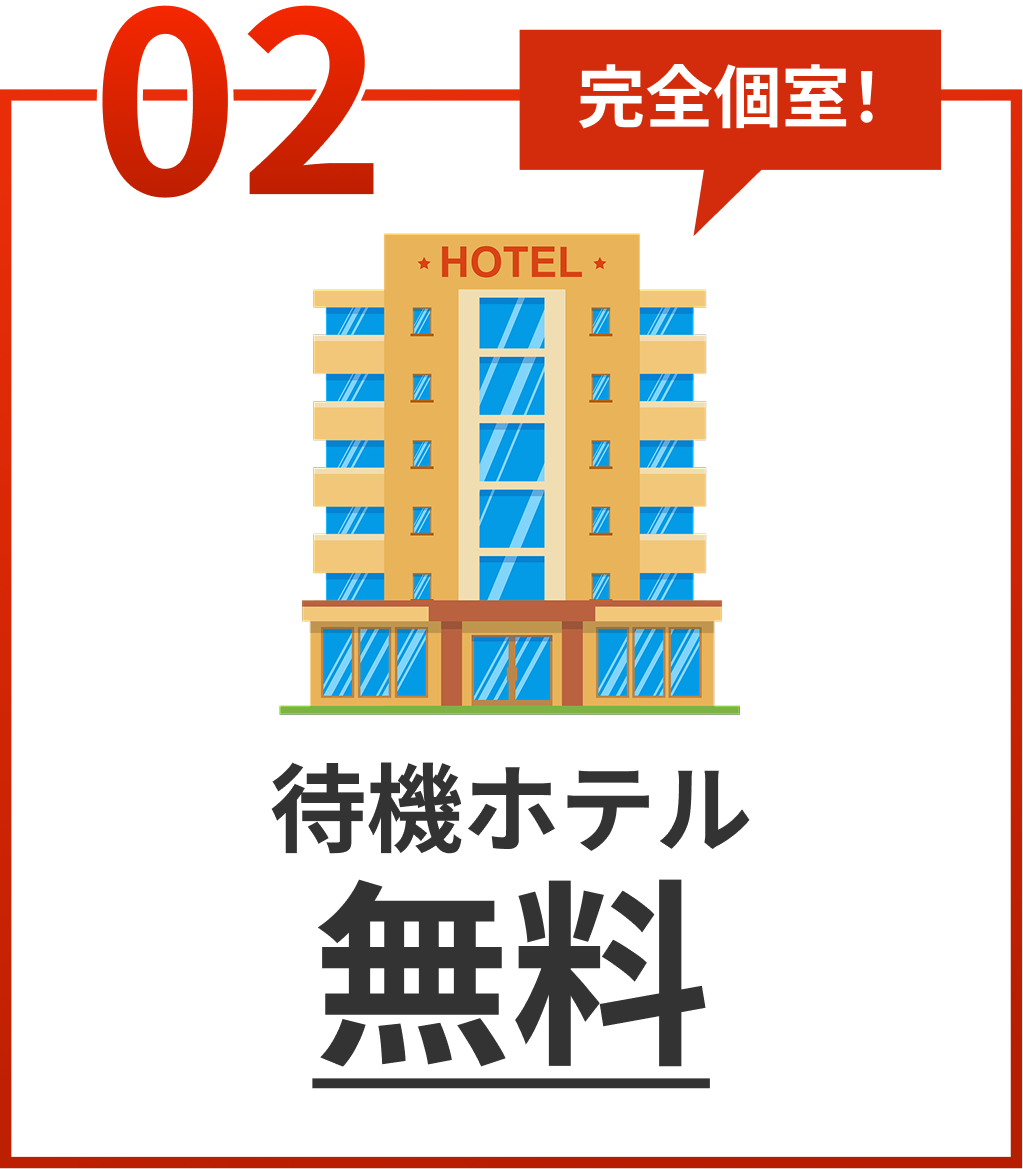 待機ホテル無料